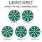 Legit Grit 6 inch Sand paper Disc, 49-Hole, Mixed Grit - Sample, GRITS: 80/120/150/180/220 2 of each, 10PK LG6-49SAMP1-10 - alternate 1